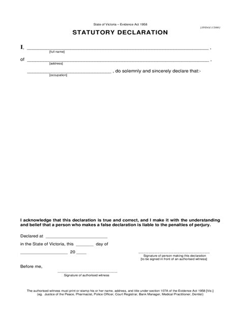 statuatory declaration|Statutory declaration .